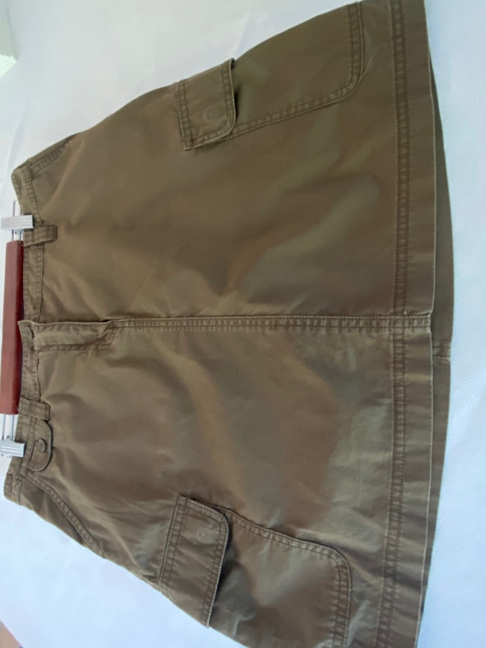 J. Crew Dark Khaki Cargo Skirt, Size 12
